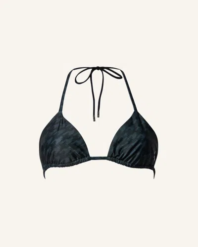 Perfect Moment Salinas Bikini Top In Black-houndstooth