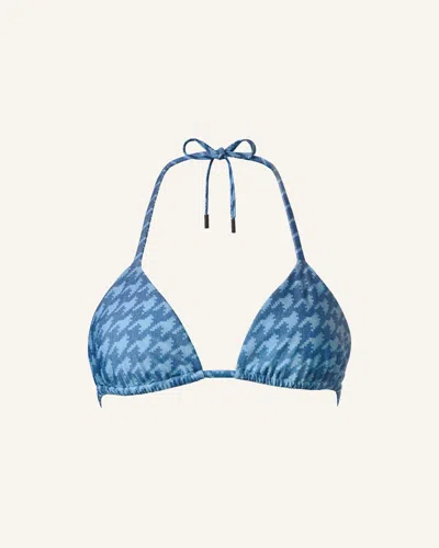 Perfect Moment Salinas Bikini Top In Cloud-blue