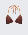 Perfect Moment Salinas Bikini Top L In Brown