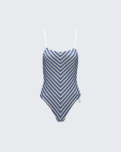 Perfect Moment Salinas One-piece Swimsuit L In Blue