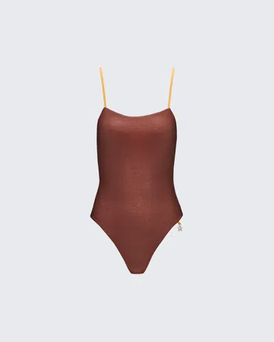 Perfect Moment Salinas One-piece Swimsuit Xs In Brown