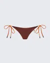 Perfect Moment Salinas Side-tie Bikini Bottom L In Brown