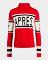 Perfect Moment Schild Apres Turtleneck Sweater In Red Snow White Dark Charcoal Blue