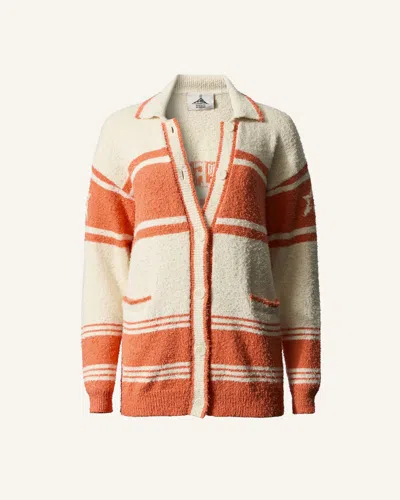 Perfect Moment Schild Cotton Knit Cardigan Xl In Orange