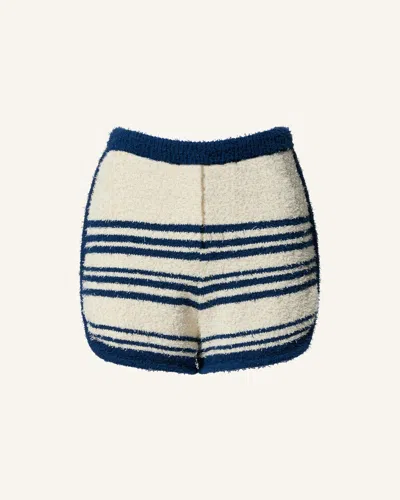 Perfect Moment Schild Cotton Knit Shorts Xl In Blue
