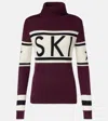 Perfect Moment Schild Merino Wool Sweater Xl In Burgundy