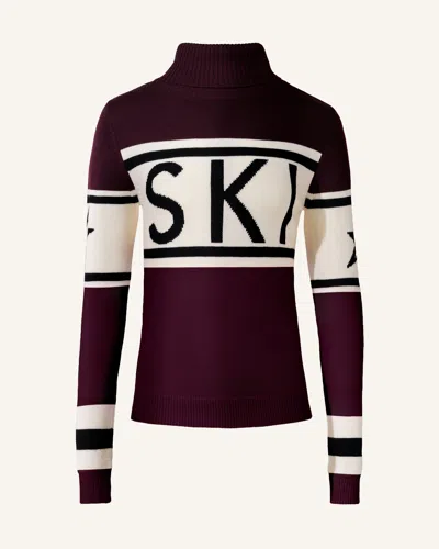 Perfect Moment Schild Merino Wool Sweater In Burgundy