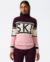 Perfect Moment Schild Sweater In Burgundy-pink