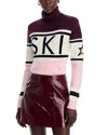 Perfect Moment Schild Ski Turtleneck Sweater In Pink/burgundy