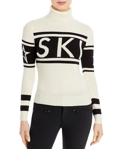 Perfect Moment Schild Ski-intarsia Roll-neck Merino Sweater In White