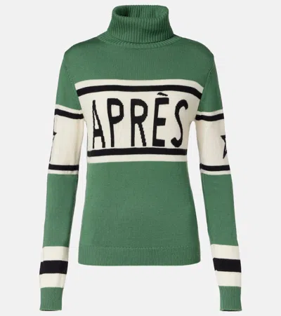 Perfect Moment Schild Wool Turtleneck Sweater In Green