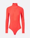 Perfect Moment Seamless Bodysuit Xs In Orange