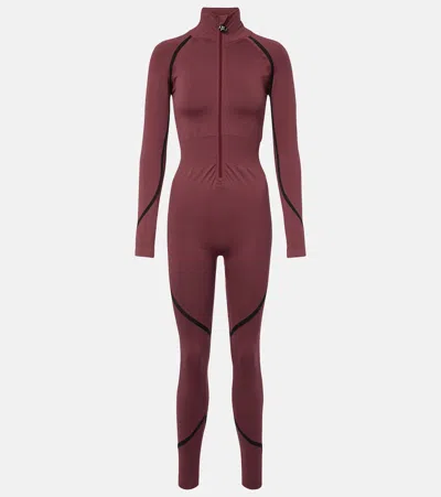 Perfect Moment Seamless Catsuit In Burgundy
