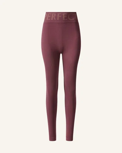 Perfect Moment Logo-embroidered Thermal Modal And Cashmere-blend Leggings In Brown