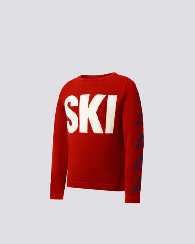 Perfect Moment Ski Merino Wool Sweater Y8 In Red