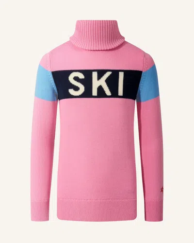 Perfect Moment Ski Merino Wool Turtleneck Y10 In Peach-pink