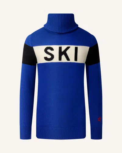 Perfect Moment Ski Merino Wool Turtleneck Y14 In Blue
