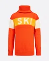 Perfect Moment Ski Merino Wool Turtleneck Y8 In Orange