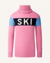 Perfect Moment Ski Merino Wool Turtleneck Y8 In Pink