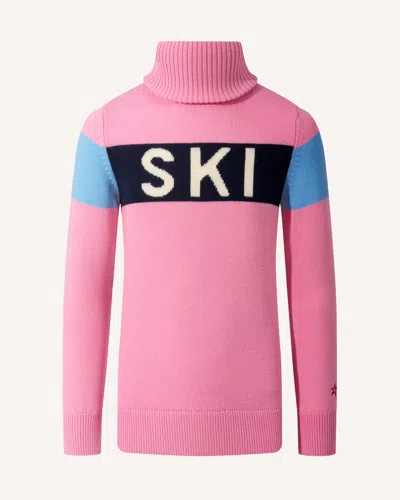 Perfect Moment Ski Merino Wool Turtleneck Y8 In Pink