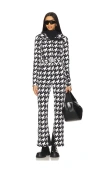 Perfect Moment Star Houndstooth Ski Suit In Black,white