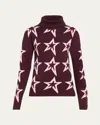 Perfect Moment Star Dust Logo Knit Sweater In Burgundy