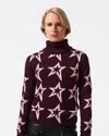 Perfect Moment Star Dust Merino Wool Sweater L In Burgundy