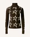 Perfect Moment Star Dust Merino Wool Sweater Xl In Brown