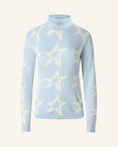 Perfect Moment Star Dust Merino Wool Sweater Xs In Blue