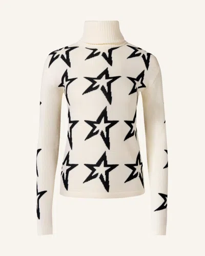 Perfect Moment Star Dust Merino Wool Sweater Xs In Snow-white