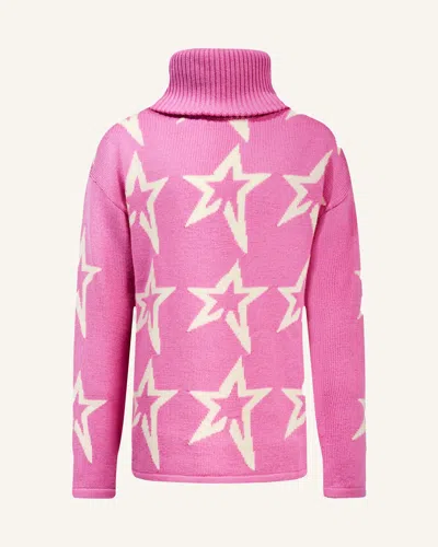 Perfect Moment Star Dust Merino Wool Sweater Y10 In Pink