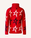 Perfect Moment Star Dust Merino Wool Sweater Y8 In Red