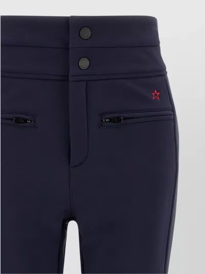 Perfect Moment Star Embroidered Flared Leg Trousers In Blue