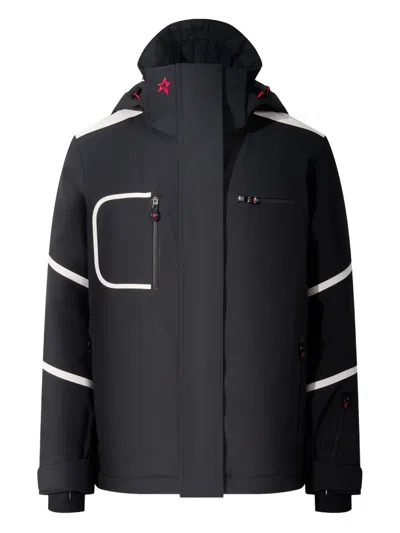 Perfect Moment Kids' Star-print Hooded Jacket In Black