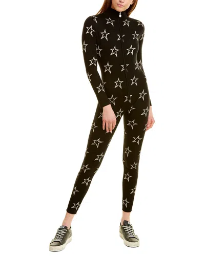 Perfect Moment Star Print Wool-blend Ski Suit In Black