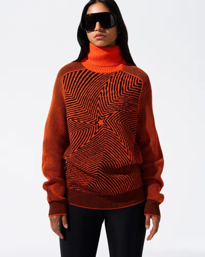 Perfect Moment Star Turtleneck Xl In Orange