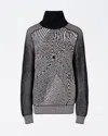 Perfect Moment Star Turtleneck Xl In White-black