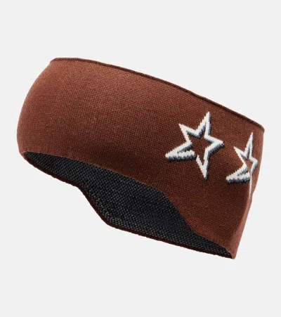 Perfect Moment Star Wool Headband In Brown