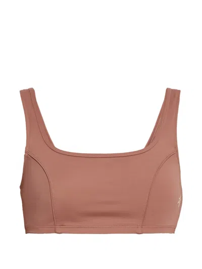 Perfect Moment Star-motif Panelled Sports Bra In Brown