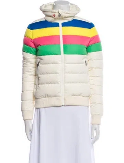 Pre-owned Perfect Moment Striped Down Jacket In Neutral