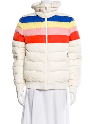 Pre-owned Perfect Moment Striped Down Jacket In Neutral