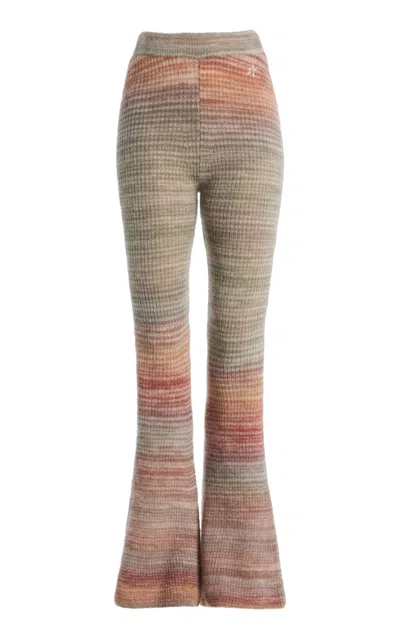 Perfect Moment Striped Knit Pants In Multi