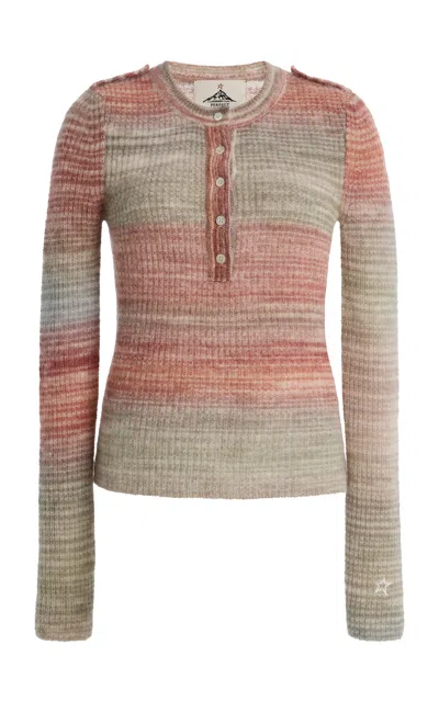Perfect Moment Striped Knit Top In Multi