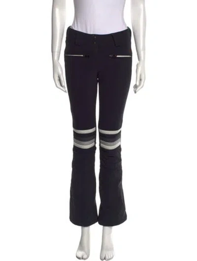 Pre-owned Perfect Moment Striped Straight Leg Pants In Black