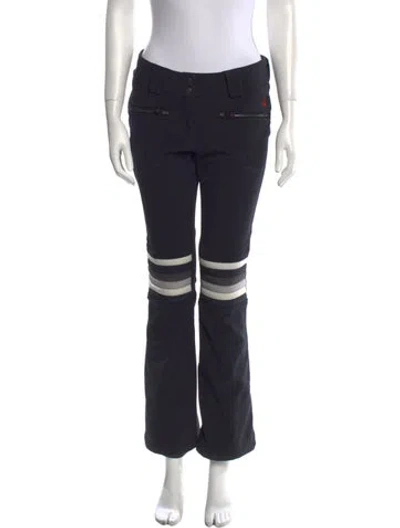 Pre-owned Perfect Moment Striped Straight Leg Pants In Blue