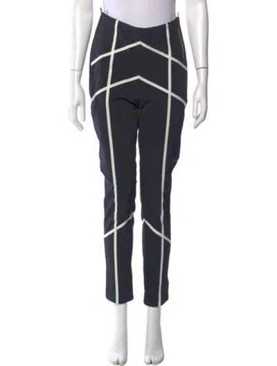 Pre-owned Perfect Moment Striped Straight Leg Pants In Gray