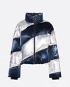 Perfect Moment Super Mojo Down Jacket Xl In Blue-liquid