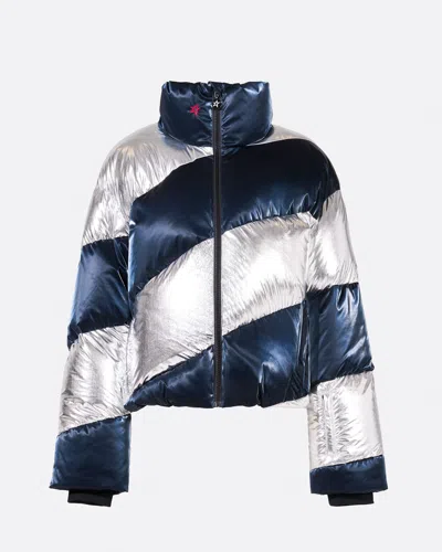 Perfect Moment Super Mojo Down Jacket Xl In Blue-liquid