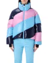 Perfect Moment Mojo Striped Down Ski Jacket In Multi
