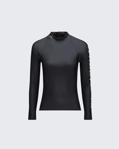 Perfect Moment Tempest Rash Guard Top S In Black